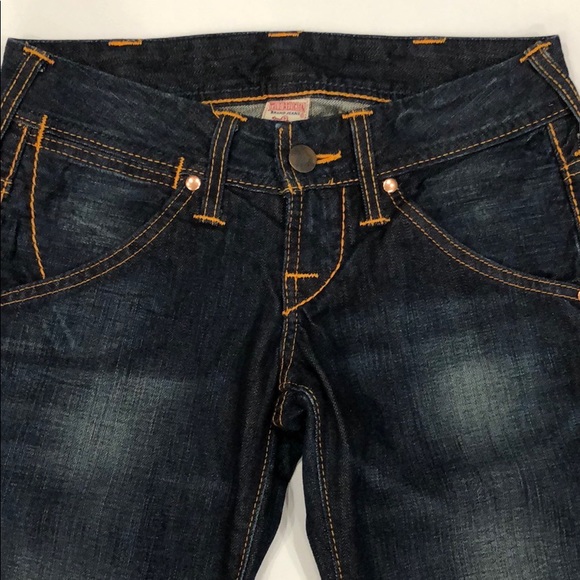 True Religion Vintage Leather Patch Straight Jean - Picture 6 of 10